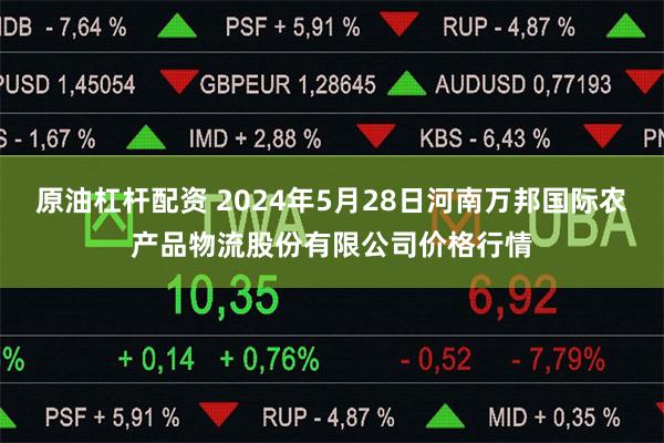 原油杠杆配资 2024年5月28日河南万邦国际农产品物流股份有限公司价格行情