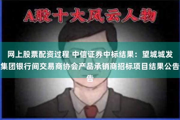 网上股票配资过程 中信证券中标结果：望城城发集团银行间交易商协会产品承销商招标项目结果公告