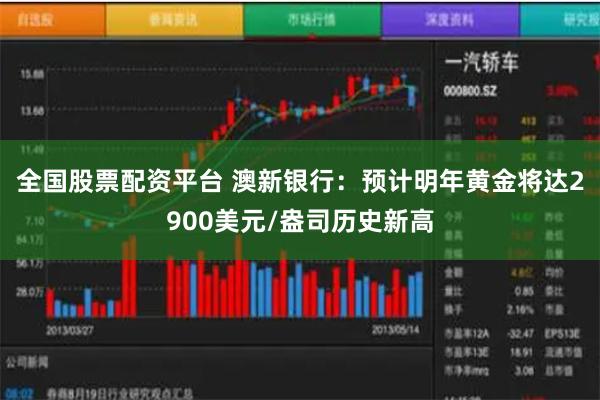 全国股票配资平台 澳新银行：预计明年黄金将达2900美元/盎司历史新高